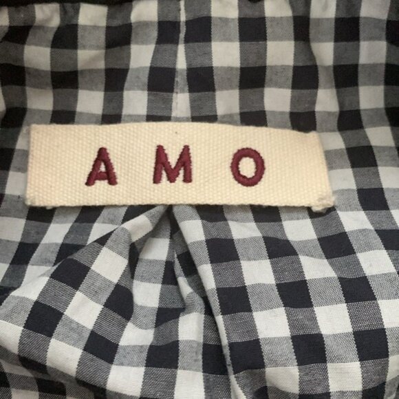 AMO Black Cotton Asymmetrical Zip Edgy Moto Jacket - M - Picture 5 of 9